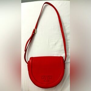 Tory Burch Red Leather Crossbody Bag